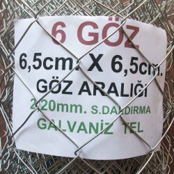 Bahçe Örgü Teli 6.5cm X 6.5cm (2.20mm.) H:100cm. 20m
