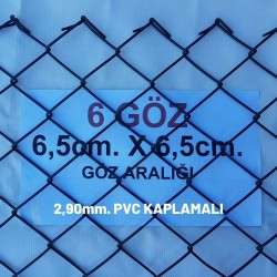 Bahçe Örgü Teli Pvc Kaplı 6.5cm X 6.5cm (2.90mm.) H:150cm. 20m Bahçe Örgü Teli Pvc Kaplı 6.5cm X 6.5cm (2.90mm.) H:150cm. 20m