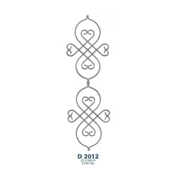 D2012 Ferforje Dekoratif Çubuk Motif 80cm