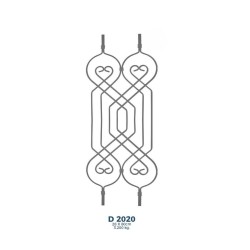 D2020 Ferforje Dekoratif Çubuk Motif 80cm