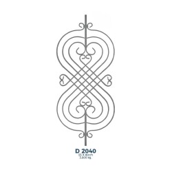 D2040 Ferforje Dekoratif Çubuk Motif 80cm