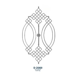 D2060 Ferforje Dekoratif Çubuk Motif 87cm