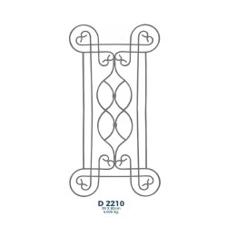 D2210 Ferforje Dekoratif Çubuk Motif 80cm