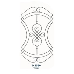 D2360 Ferforje Dekoratif Çubuk Motif 80cm