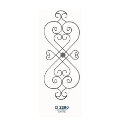 D2390 Ferforje Dekoratif Çubuk Motif 100cm
