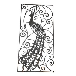 MÇM 1341 Ferforje Döküm Korkuluk Panel Tavus Kuşu Sağ 80x160 cm