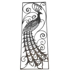 MÇM 1348 Ferforje Döküm Korkuluk Panel Tavus Kuşu Sol 60x160 cm