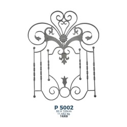 P5002 Ferforje Dekoratif Panel Motif 100x80cm