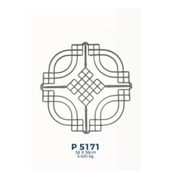 P5171 Ferforje Dekoratif Panel Motif 58x58cm