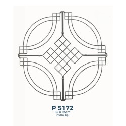 P5172 Ferforje Dekoratif Panel Motif 85x85cm