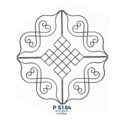 P5184 Ferforje Dekoratif Panel Motif 80x80cm