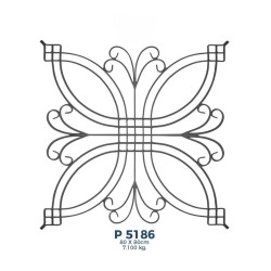 P5186 Ferforje Dekoratif Panel Motif 80x80cm