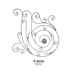 P5448 Ferforje Dekoratif Panel Motif 94x80cm
