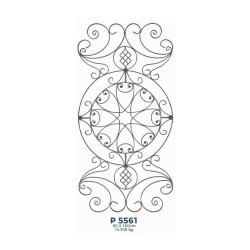 P5561 Ferforje Dekoratif Panel Motif 160x80cm