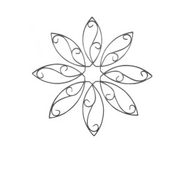 PEM5177 Ferforje Dekoratif Panel Motif 82x82cm